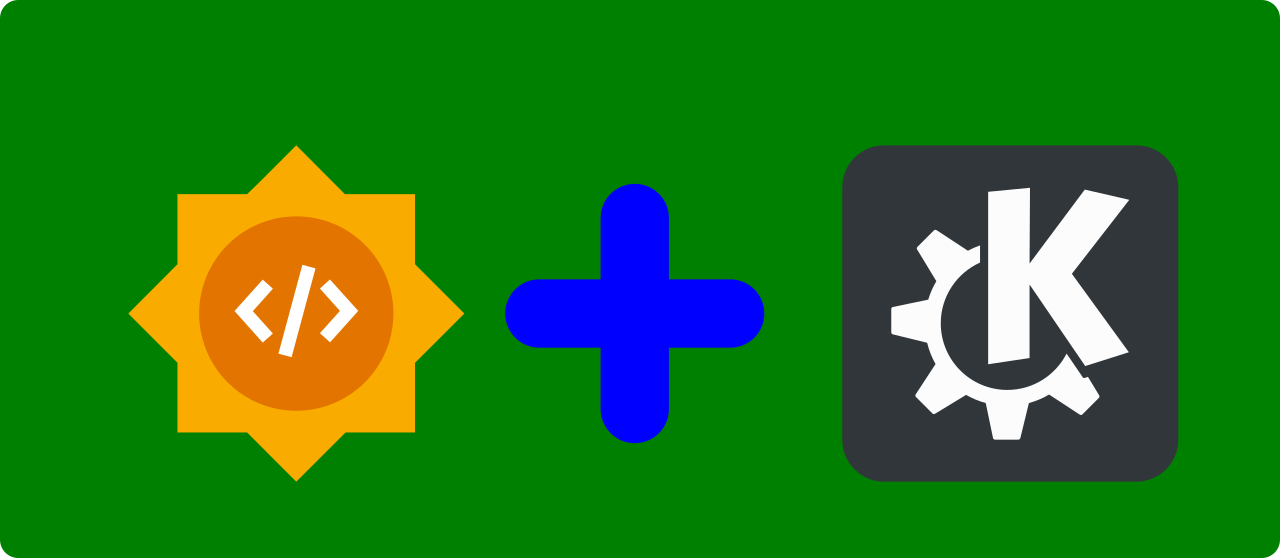 Google's Summer of Code logo alongside KDE's on a green background