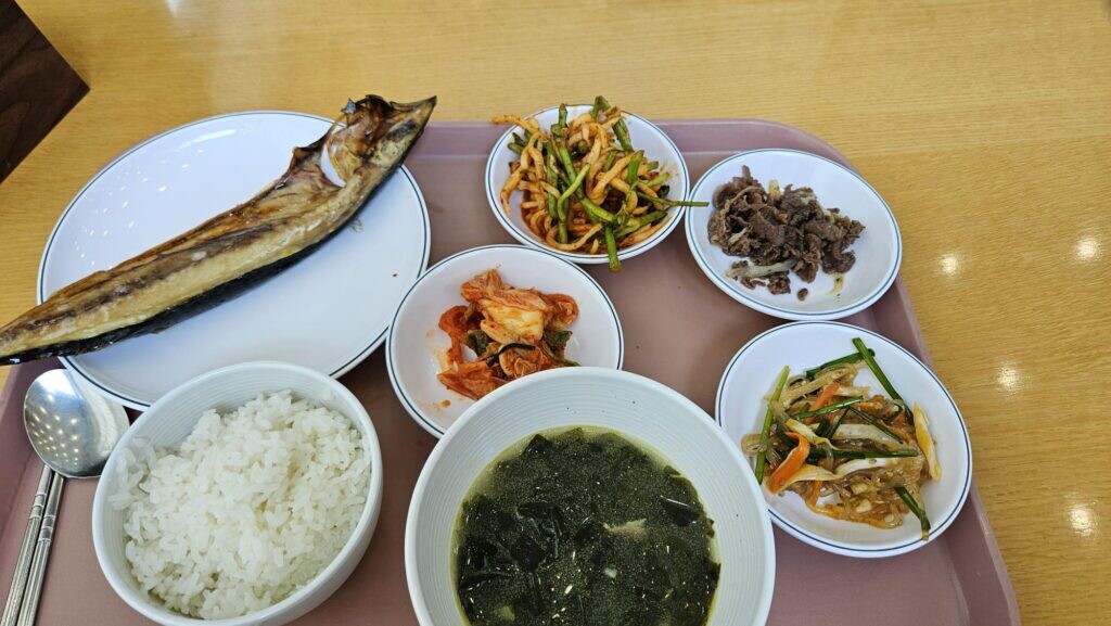 6000won University cafeteria food