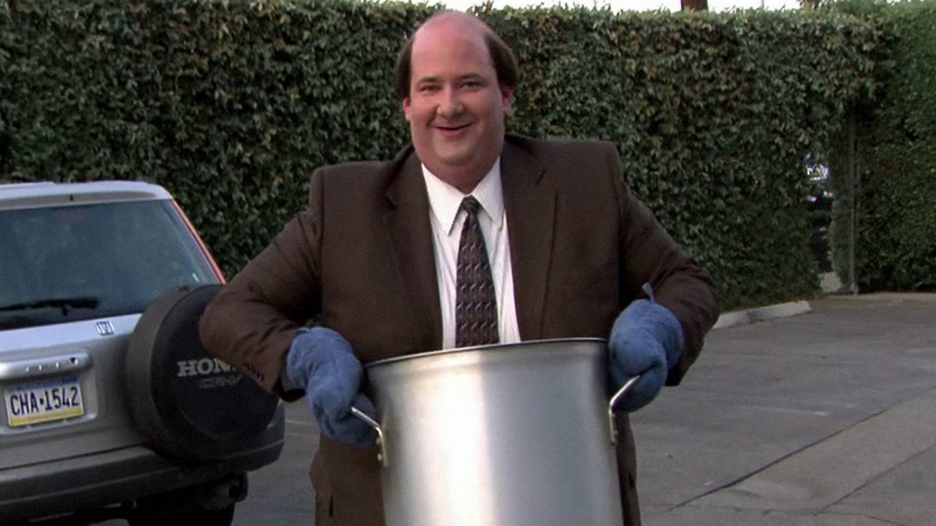 Kevin Malone and his chili pot, from The Office