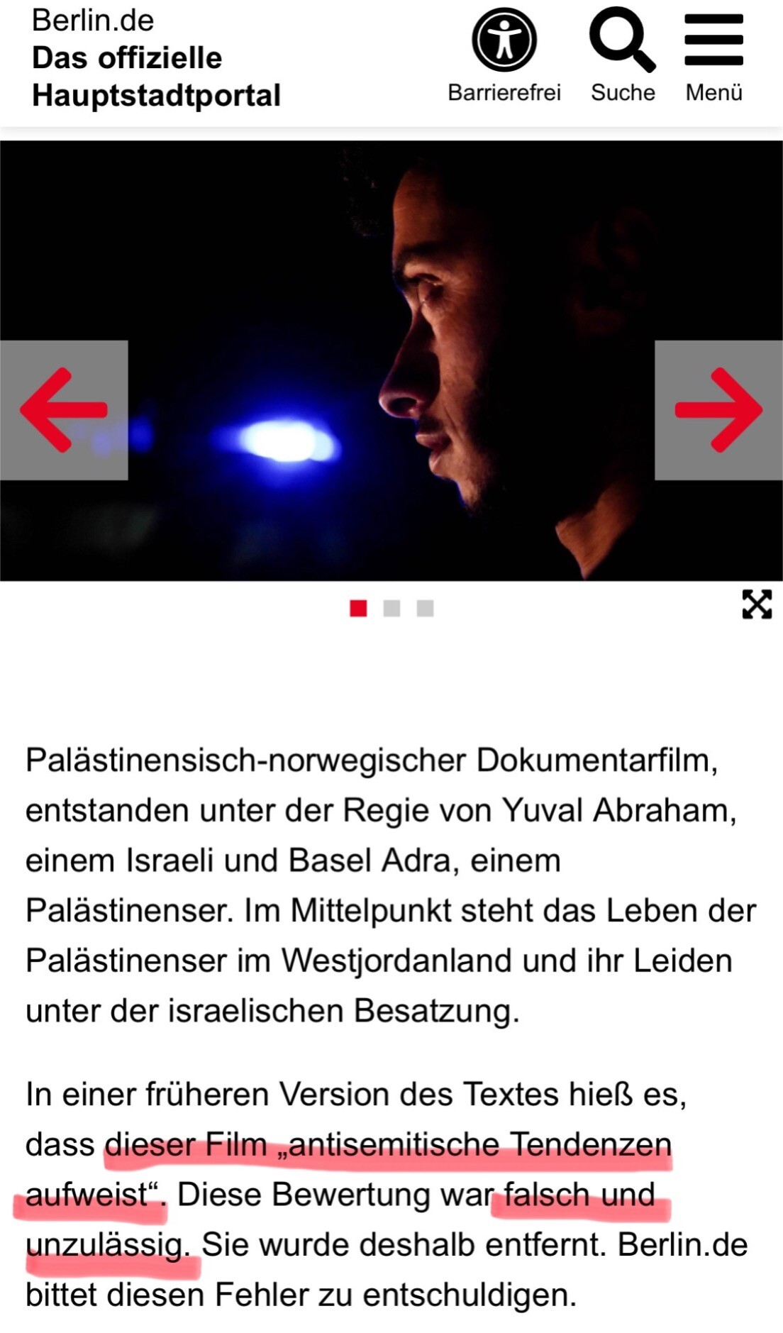 Film description page from “Berlin.de” (in German)