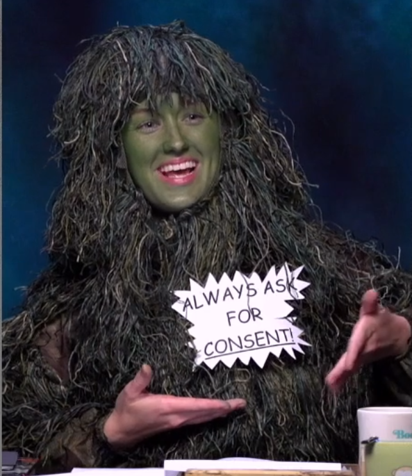 Critical Role, Ashley Johnson dressed as Henry Crabgrass, an NPC from Campaign 2.