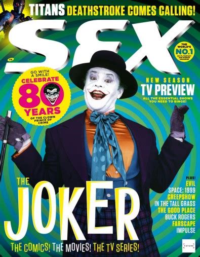 An SFX magazine cover featuring Jack Nicolson's Joker, with the Joker's head obscuring the lower portion of the "F".