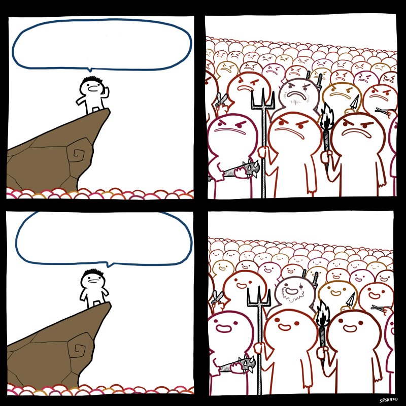 SrGrafo Angry mob comic