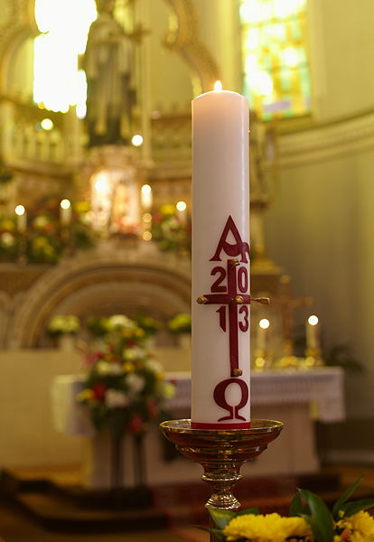 Typical Catholic Paschal candle, Czech Republic